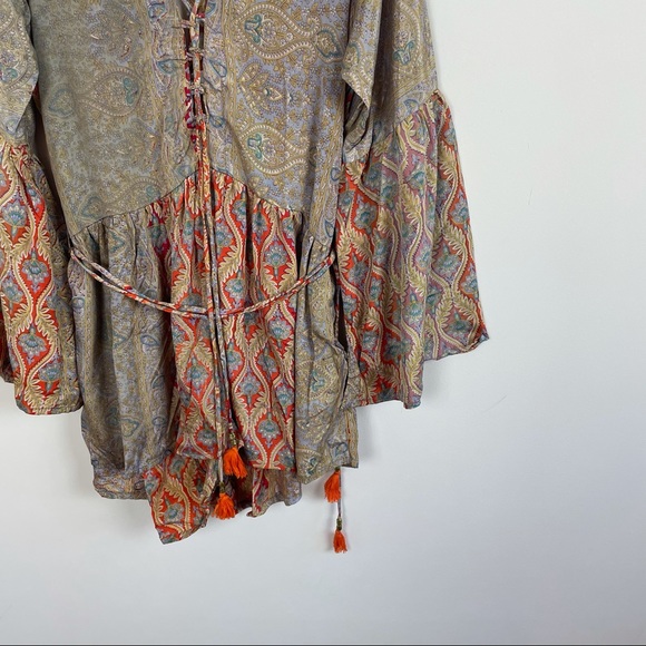Karma Highway Boho Mixed Print Kimono Romper - Picture 4 of 15